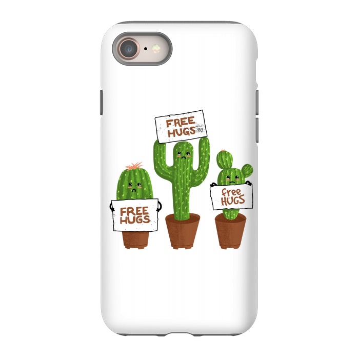 iPhone 8 StrongFit Free Hugs Cactus by Afif Quilimo