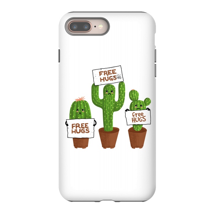 iPhone 8 plus StrongFit Free Hugs Cactus by Afif Quilimo