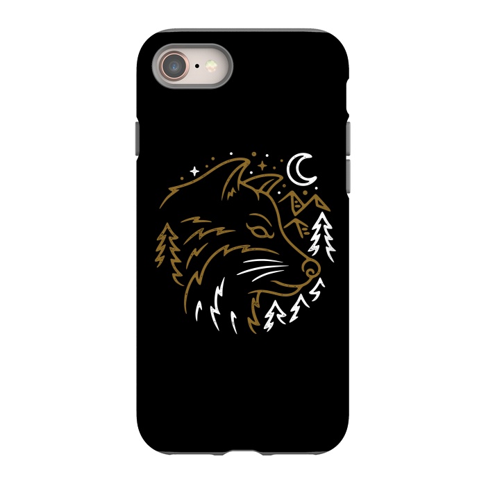 iPhone 8 StrongFit Wolf Wild by Afif Quilimo