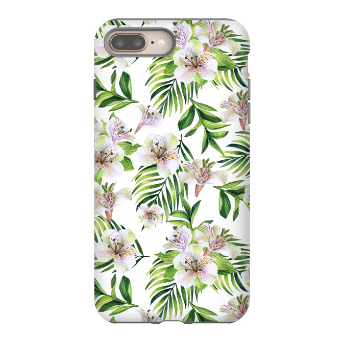 iPhone 8 plus StrongFit White flowers by Julia Badeeva