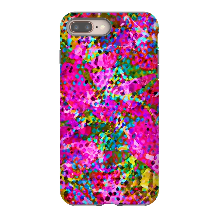 iPhone 8 plus StrongFit Floral Abstract Stained Glass G548 by Medusa GraphicArt