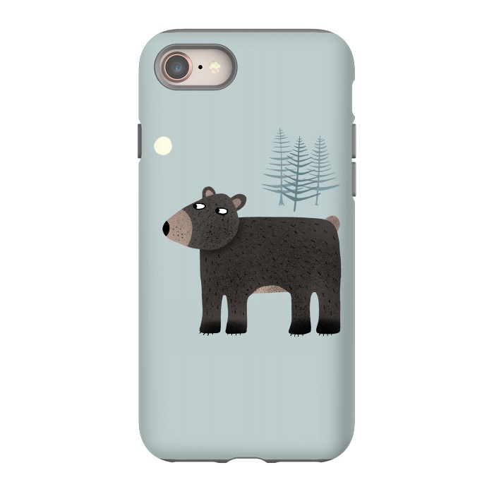 iPhone 8 StrongFit The Bear, the Trees and the Moon by Nic Squirrell