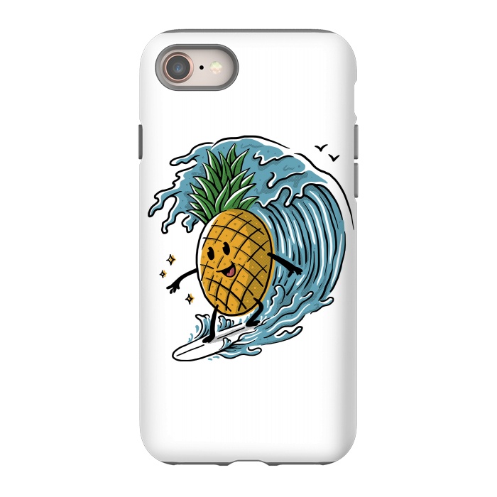 iPhone 8 StrongFit Pineapple Surfing by Afif Quilimo