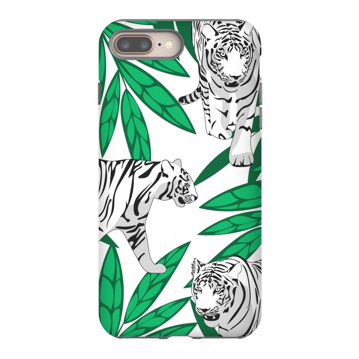 iPhone 8 plus StrongFit White tigers by Julia Badeeva