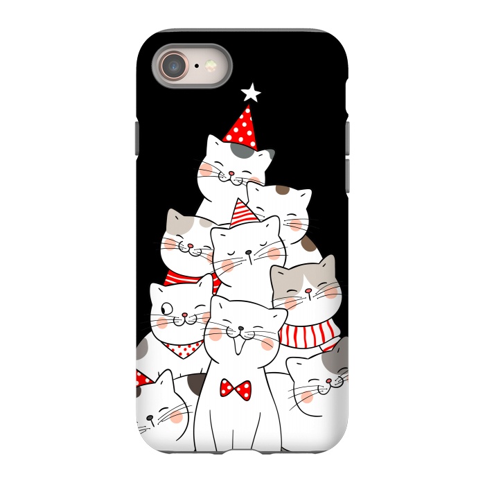 iPhone 8 StrongFit christmas cats by haroulita