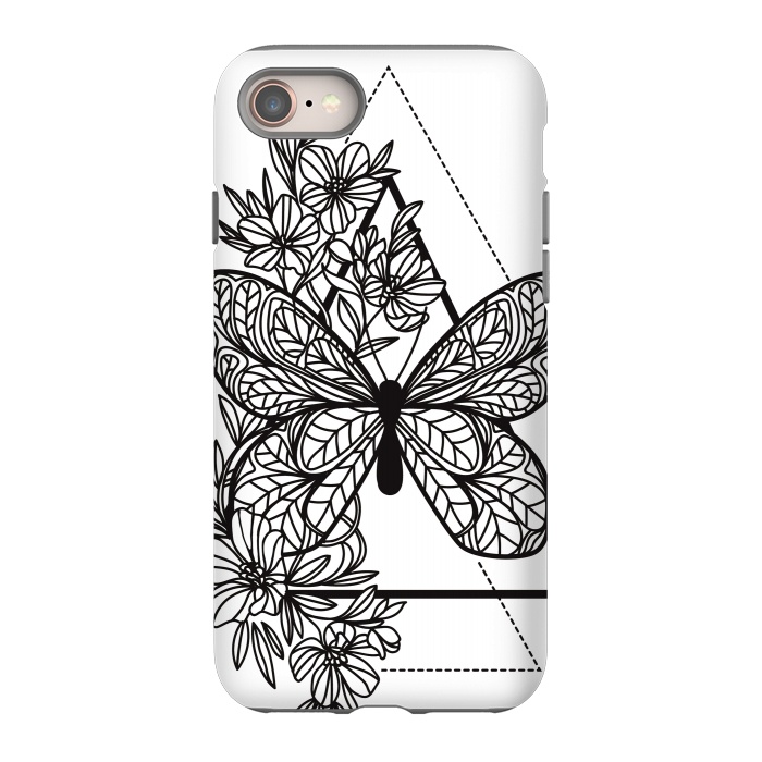 iPhone 8 StrongFit bw butterfly by haroulita