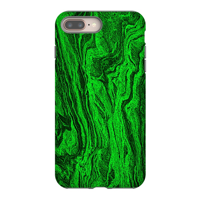 iPhone 8 plus StrongFit Green marble textured design by Josie