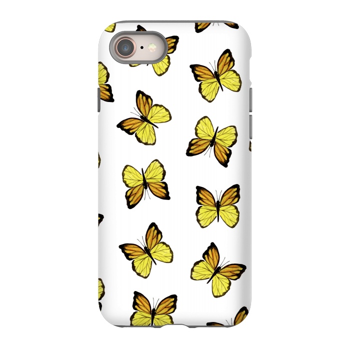iPhone 8 StrongFit Yellow butterflies by Julia Badeeva