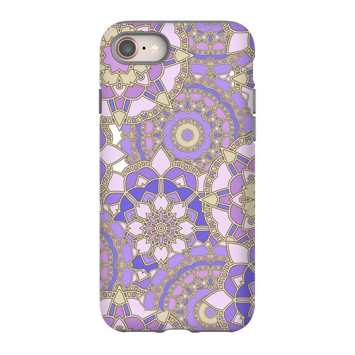 iPhone 8 StrongFit Purple mosaic by Julia Badeeva
