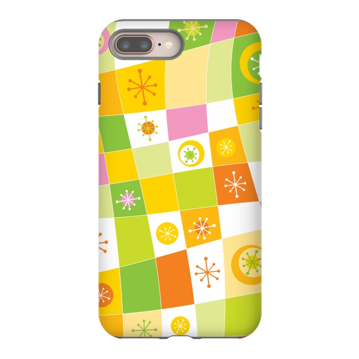 iPhone 8 plus StrongFit orange yellow ethnic pattern 2 by MALLIKA
