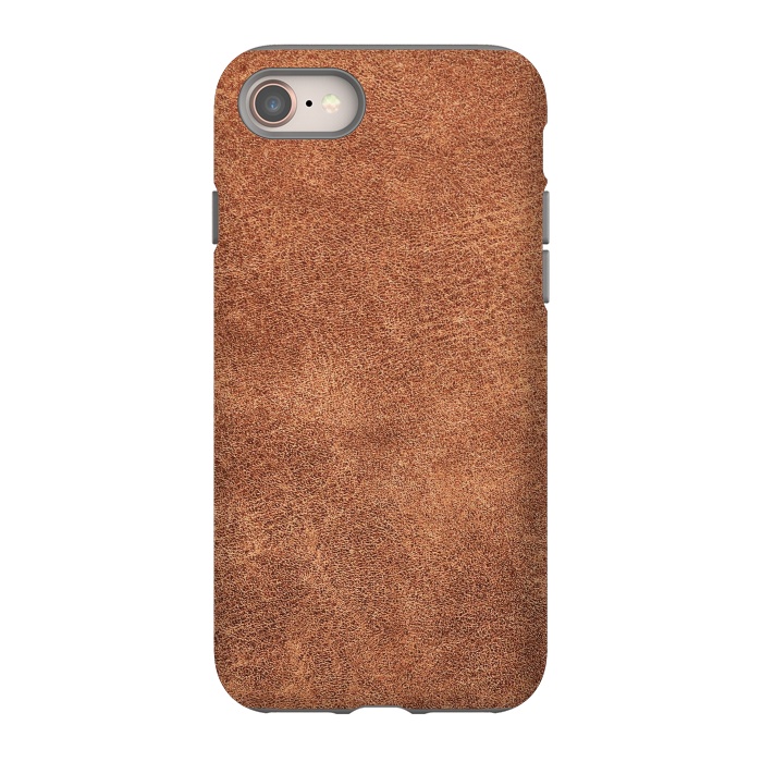 iPhone 8 StrongFit Brown leather texture  by Winston