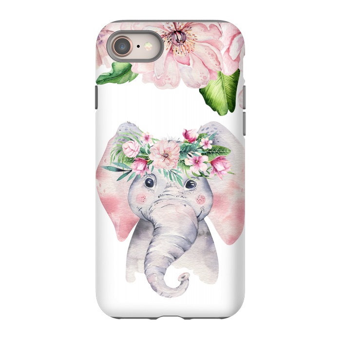 iPhone 8 StrongFit Flower Elephant by  Utart