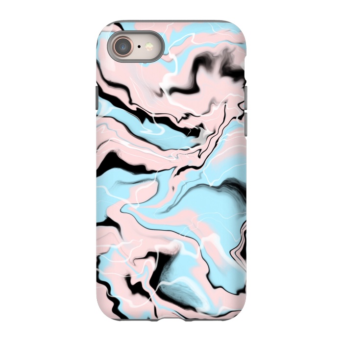 iPhone 8 StrongFit Marble blue peach by Jms