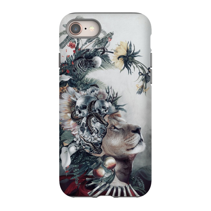 iPhone 8 StrongFit Lion and Skulls by Riza Peker