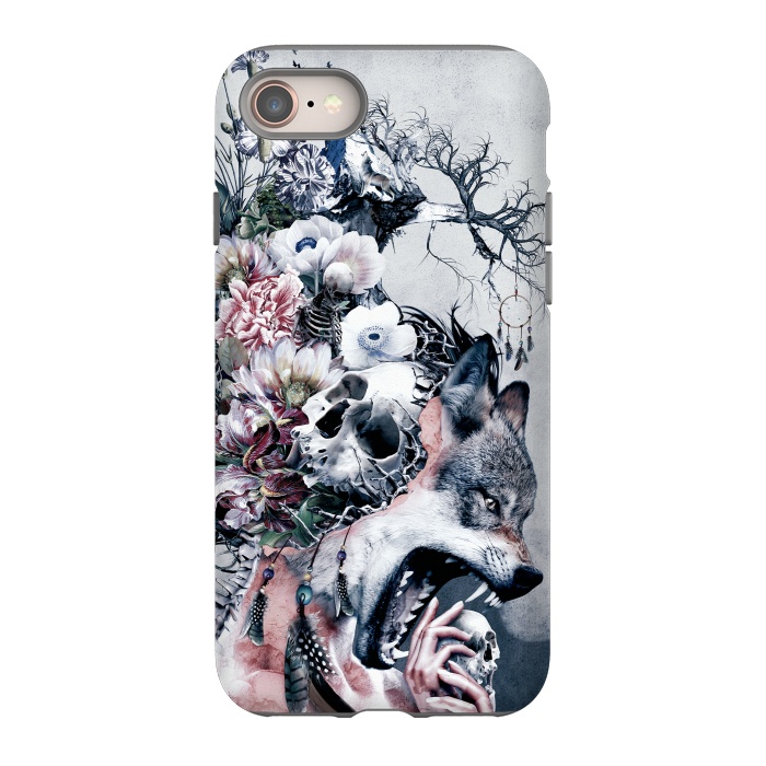 iPhone 8 StrongFit Wolf and Skulls by Riza Peker