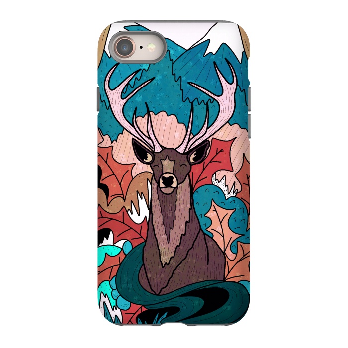 iPhone 8 StrongFit Winter deer forest by Steve Wade (Swade)