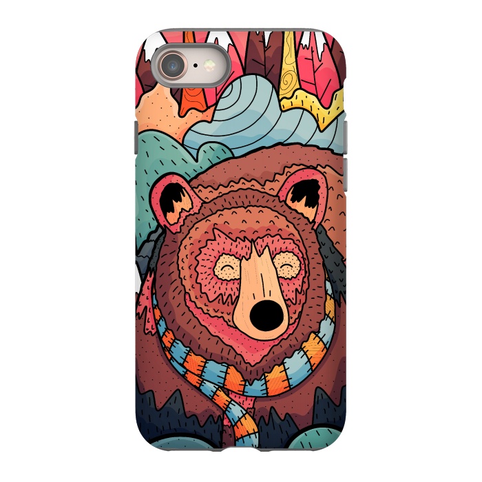 iPhone 8 StrongFit Winter bear forest by Steve Wade (Swade)
