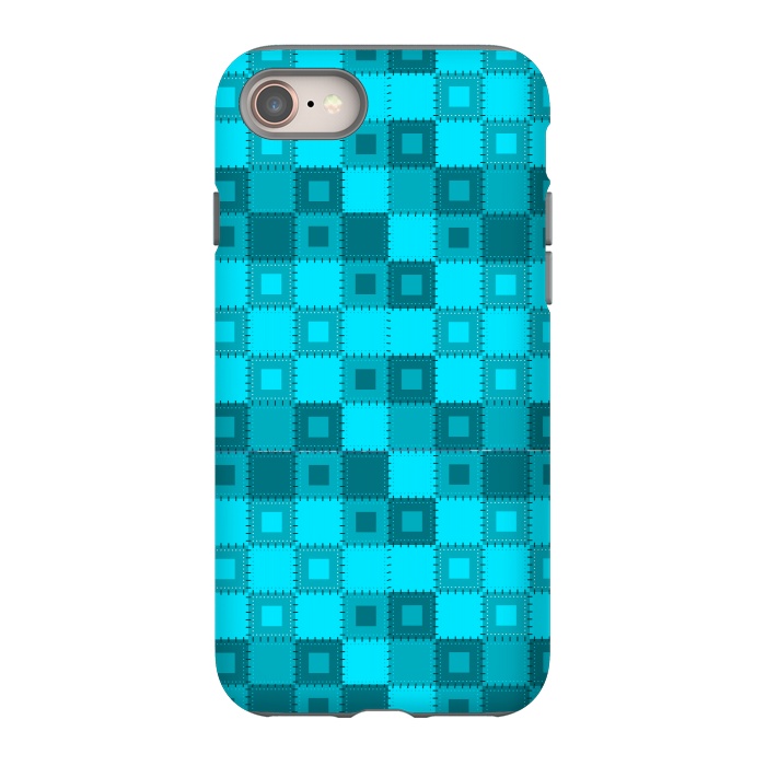 iPhone 8 StrongFit blue patchwork by MALLIKA