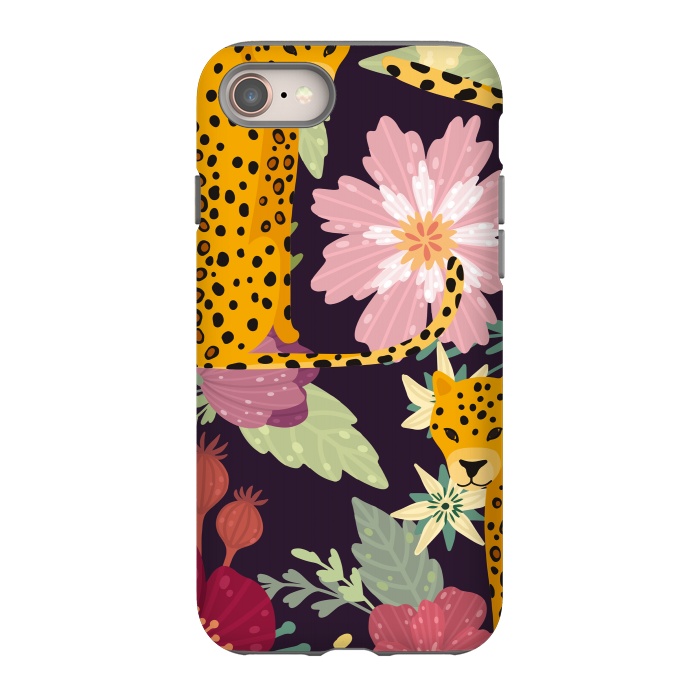 iPhone 8 StrongFit floral leopard by haroulita