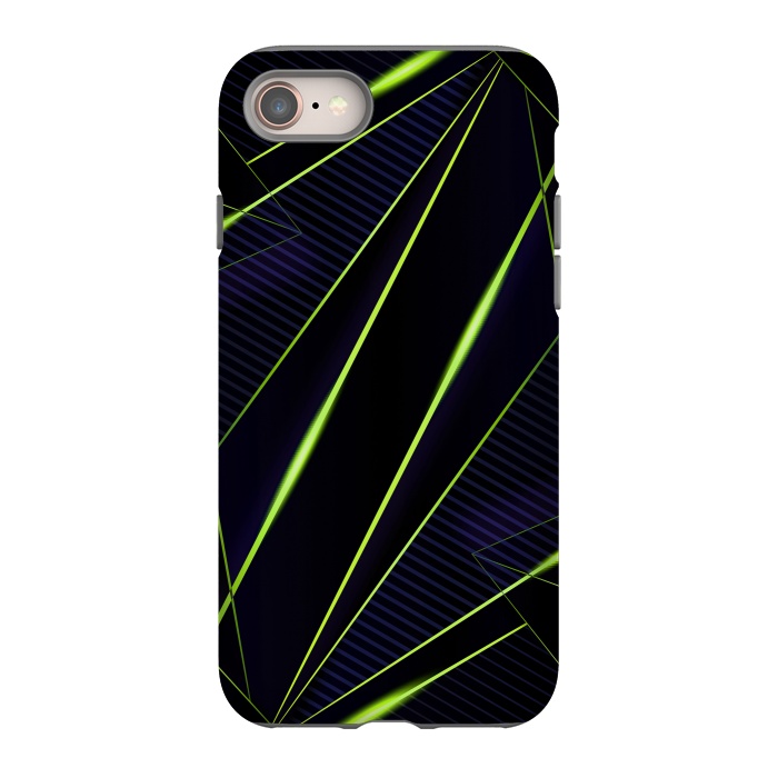 iPhone 8 StrongFit vivid green geometric by haroulita