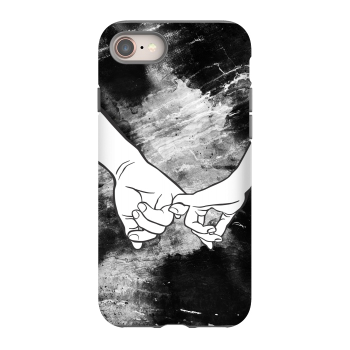 iPhone 8 StrongFit Couple holding hands dark marble by Oana 