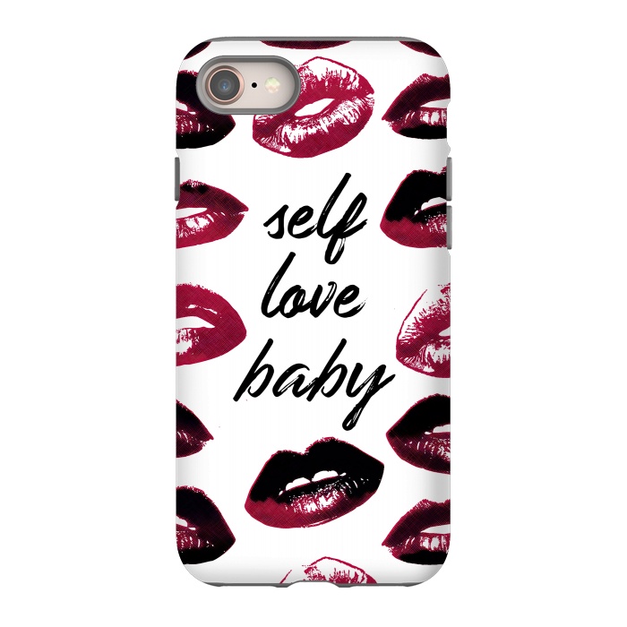 iPhone 8 StrongFit Self love lipstick kisses by Oana 
