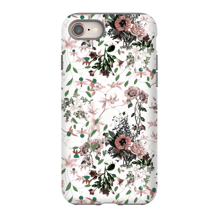 iPhone 8 StrongFit Pastel pink wild flower meadow by Oana 