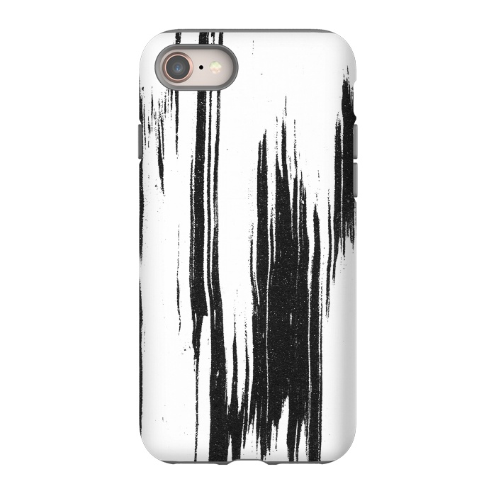 iPhone 8 StrongFit Black ink brushstroke on white background by Oana 