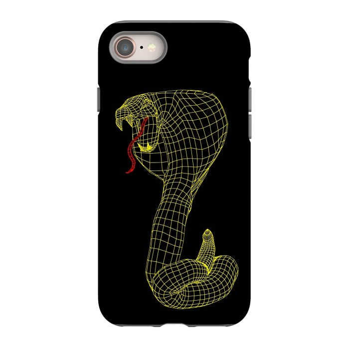 iPhone 8 StrongFit Low Poly Cobra by Carlos Maciel