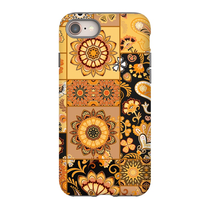 iPhone 8 StrongFit Patchwork with Paisley and Mandala in Colorful by ArtsCase