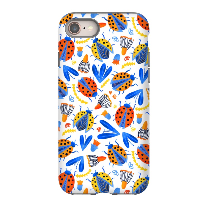 iPhone 8 StrongFit Fresh Ladybird Botanical  by Tigatiga