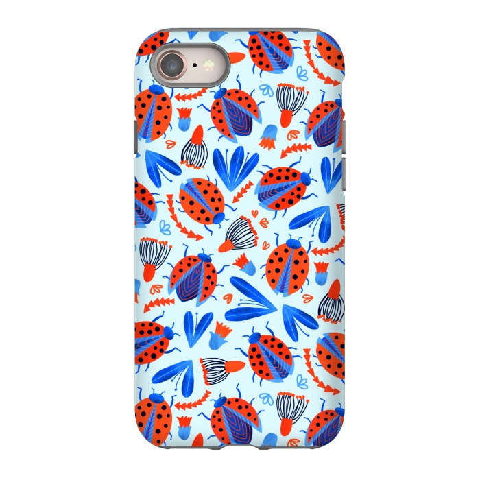 iPhone 8 StrongFit Classic Ladybird Botanical  by Tigatiga