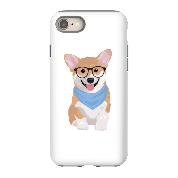 iPhone 8 StrongFit Hipster Corgi  by Winston