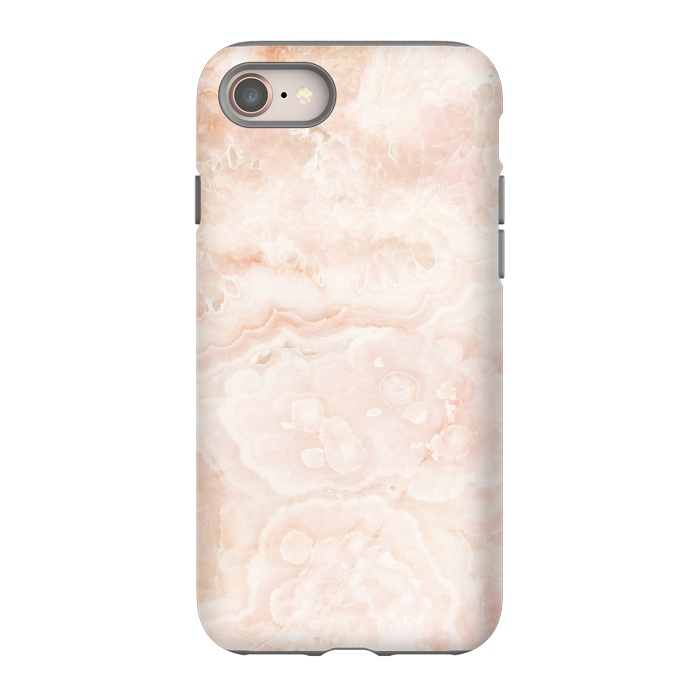 iPhone 8 StrongFit Pastel peach beige marble by Oana 