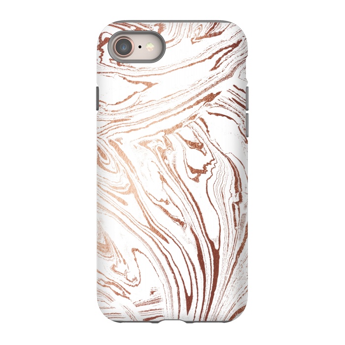 iPhone 8 StrongFit White marble with rose gold details by Oana 