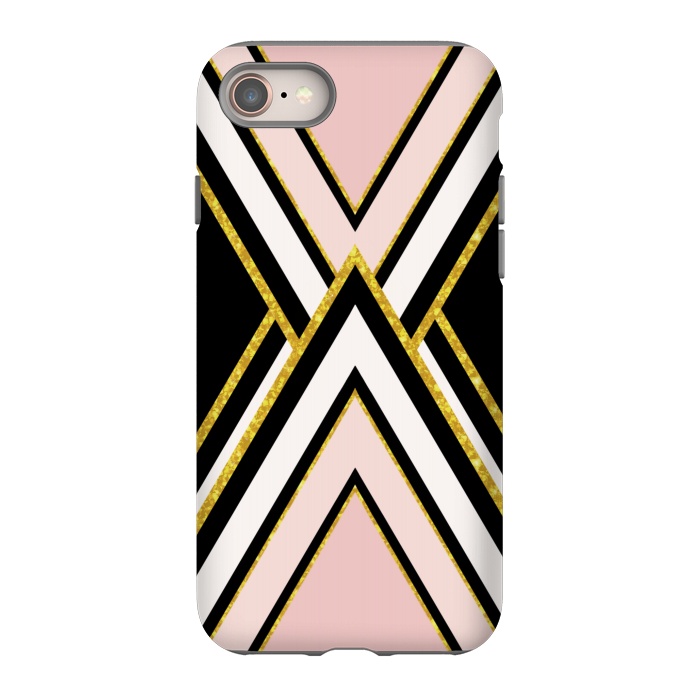 iPhone 8 StrongFit Pink gold geometric by Jms
