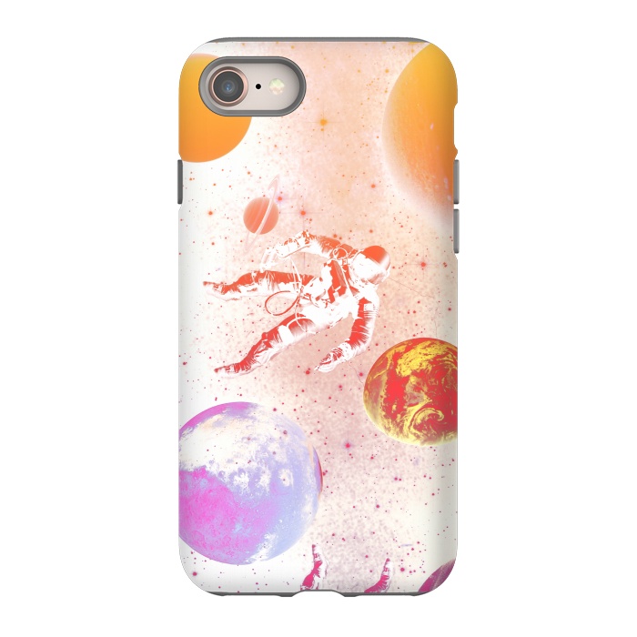 iPhone 8 StrongFit Astronaut in Space - Colorful gradient by Oana 