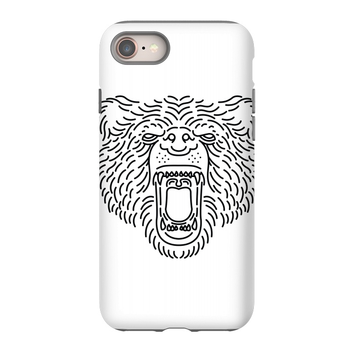 iPhone 8 StrongFit Bear Roar Line by Afif Quilimo