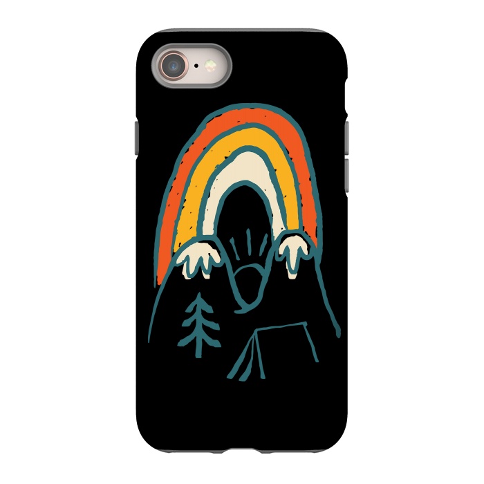 iPhone 8 StrongFit Mountain and Rainbow by Afif Quilimo