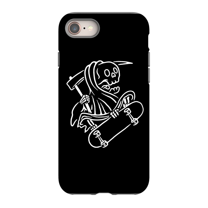 iPhone 8 StrongFit Grim Reaper Skateboarding by Afif Quilimo