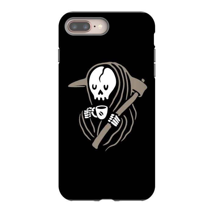 iPhone 8 plus StrongFit Grim Reaper Love Coffee by Afif Quilimo