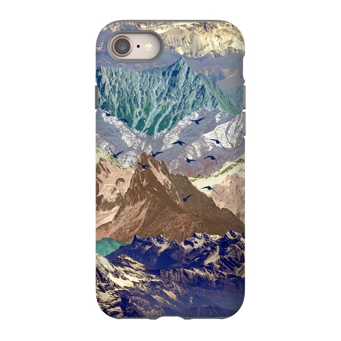 iPhone 8 StrongFit Mountain landscape utopic nature collage  by Oana 