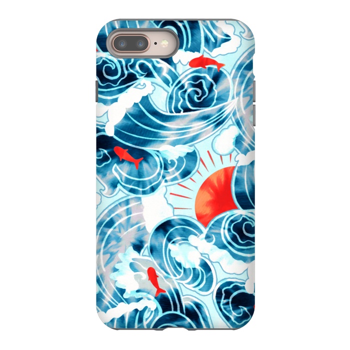 iPhone 8 plus StrongFit Ocean Tide Dye  by Tigatiga