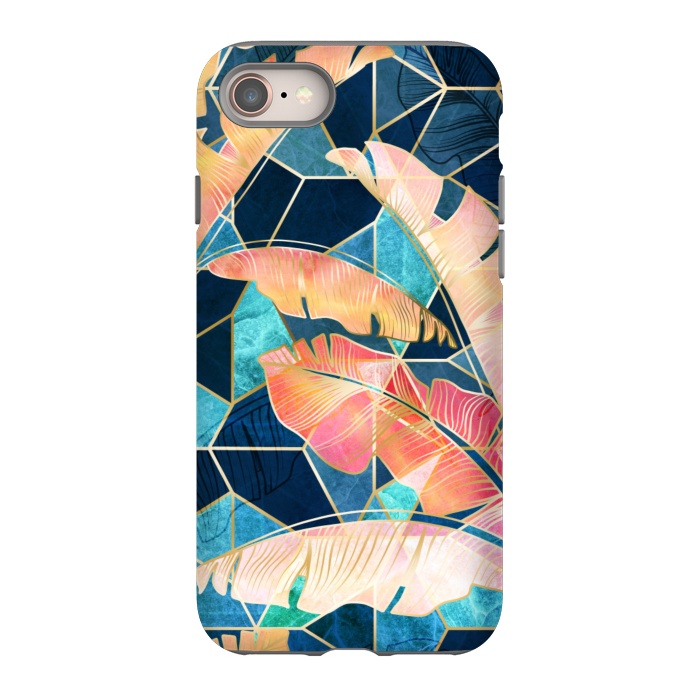 iPhone 8 StrongFit Marbled Topical Sunset by gingerlique