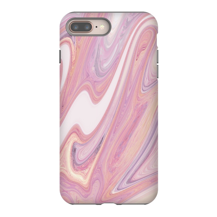 iPhone 8 plus StrongFit Pink marble by Rose Halsey