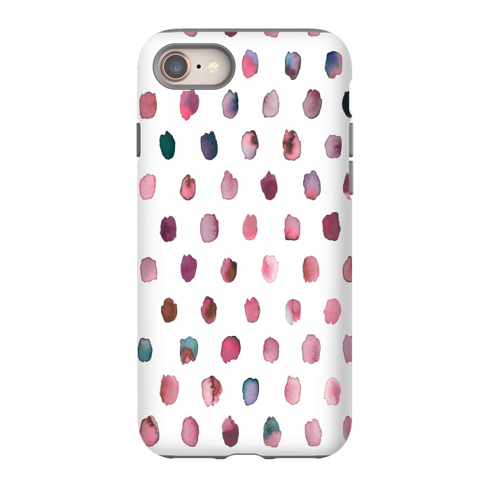 iPhone 8 StrongFit Artist Palette Pink Dots by Ninola Design