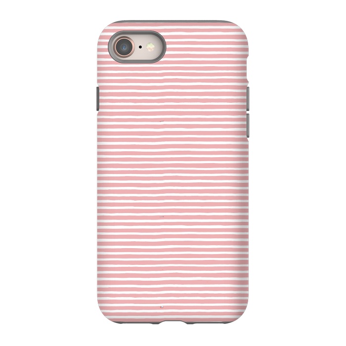 iPhone 8 StrongFit Pink Gum Lines and Stripes by Ninola Design