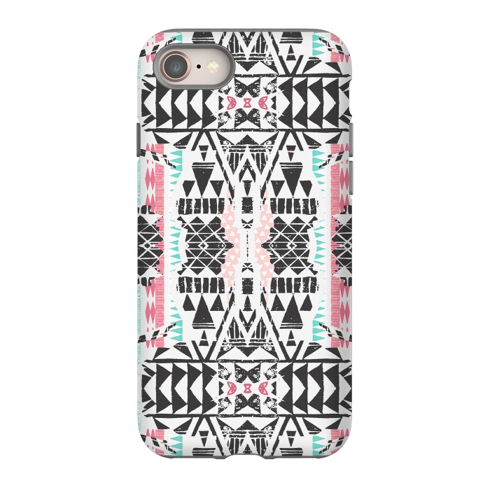 iPhone 8 StrongFit Playful tribal ethnic triangles by Oana 