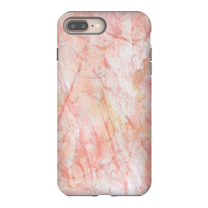 iPhone 8 plus StrongFit Pink Marble Stone by Martina