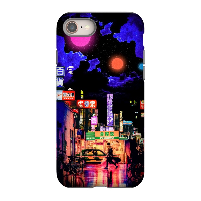 iPhone 8 StrongFit Neon streets by Steve Wade (Swade)